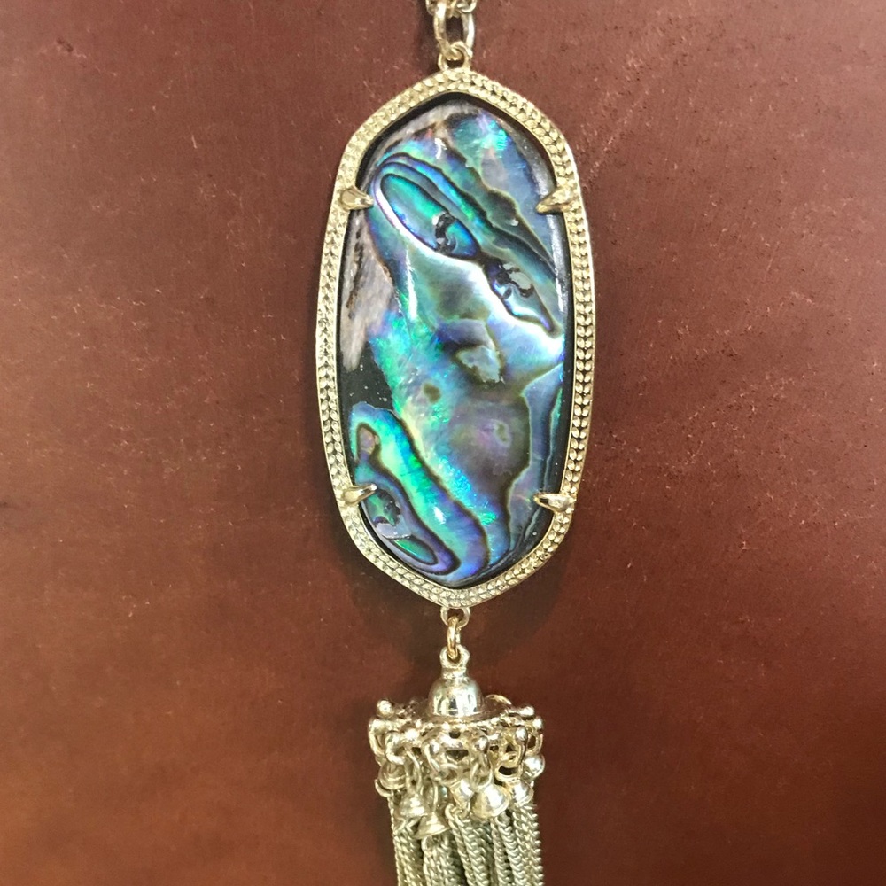 Kendra Scott Rayne Gold Necklace - Abalone Shell